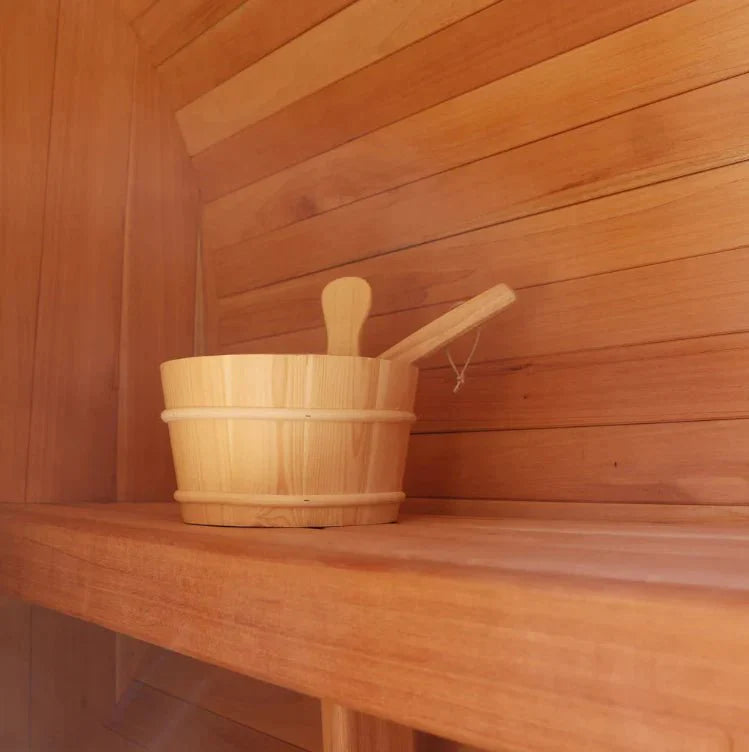 Scandia Electric Barrel Sauna Kit – 4-Person Traditional Sauna for Home - Energize Trek