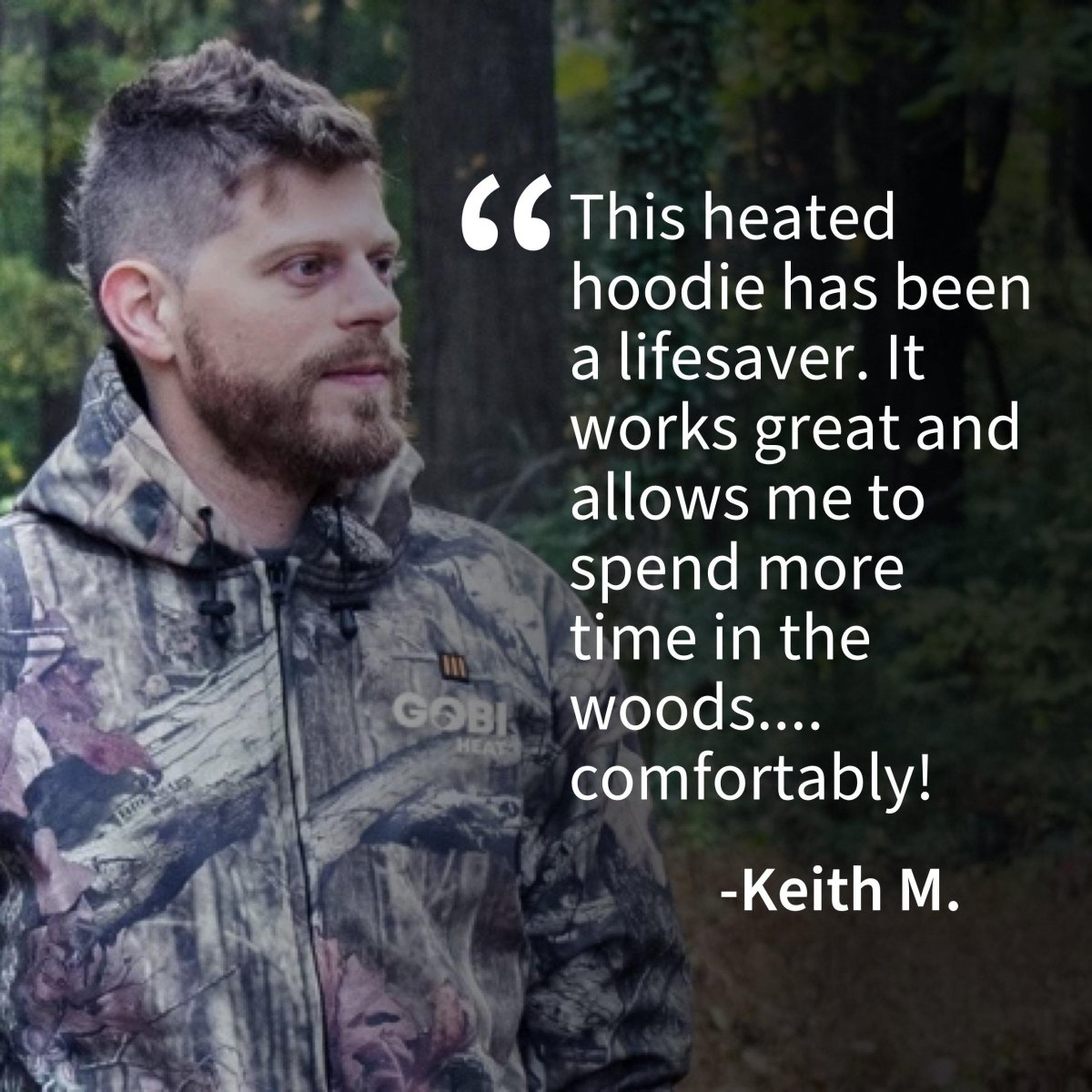 Shadow Men's Heated Hunting Hoodie - Available in Mossy Oak® and Real Tree® - Energize Trek