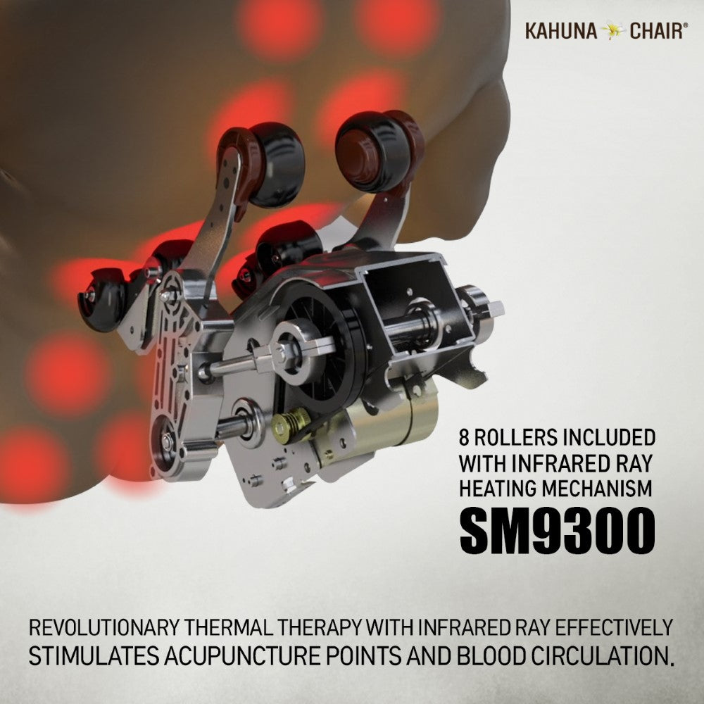 Kahuna Chair SM-9300 Premium 4D Massage Chair with Body Scan & Dual Heating - Energize Trek