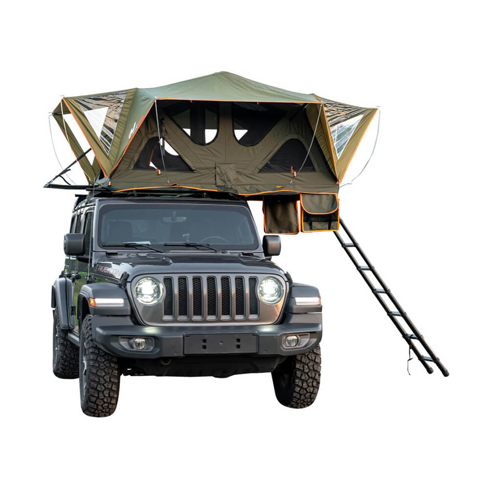 Naturnest Andromeda Green Soft Shell Rooftop Tent With Large Panoramic Skylight & YKK Doors (SAK50612) - Energize Trek