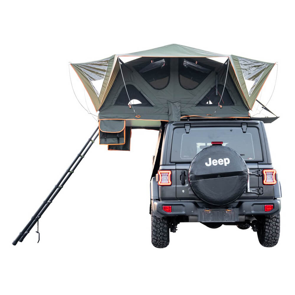 Naturnest Andromeda Green Soft Shell Rooftop Tent With Large Panoramic Skylight & YKK Doors (SAK50612) - Energize Trek