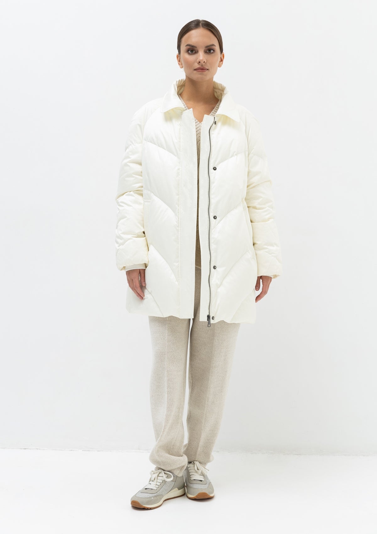 Genuine Silver Fox Fur Belted Down Parka - Energize Trek
