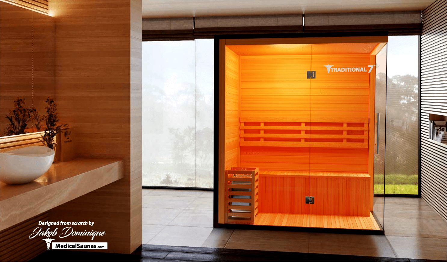 3 Person Home Steam Sauna | Traditional 7™ - Energize Trek