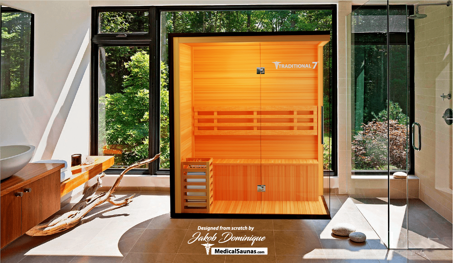 3 Person Home Steam Sauna | Traditional 7™ - Energize Trek