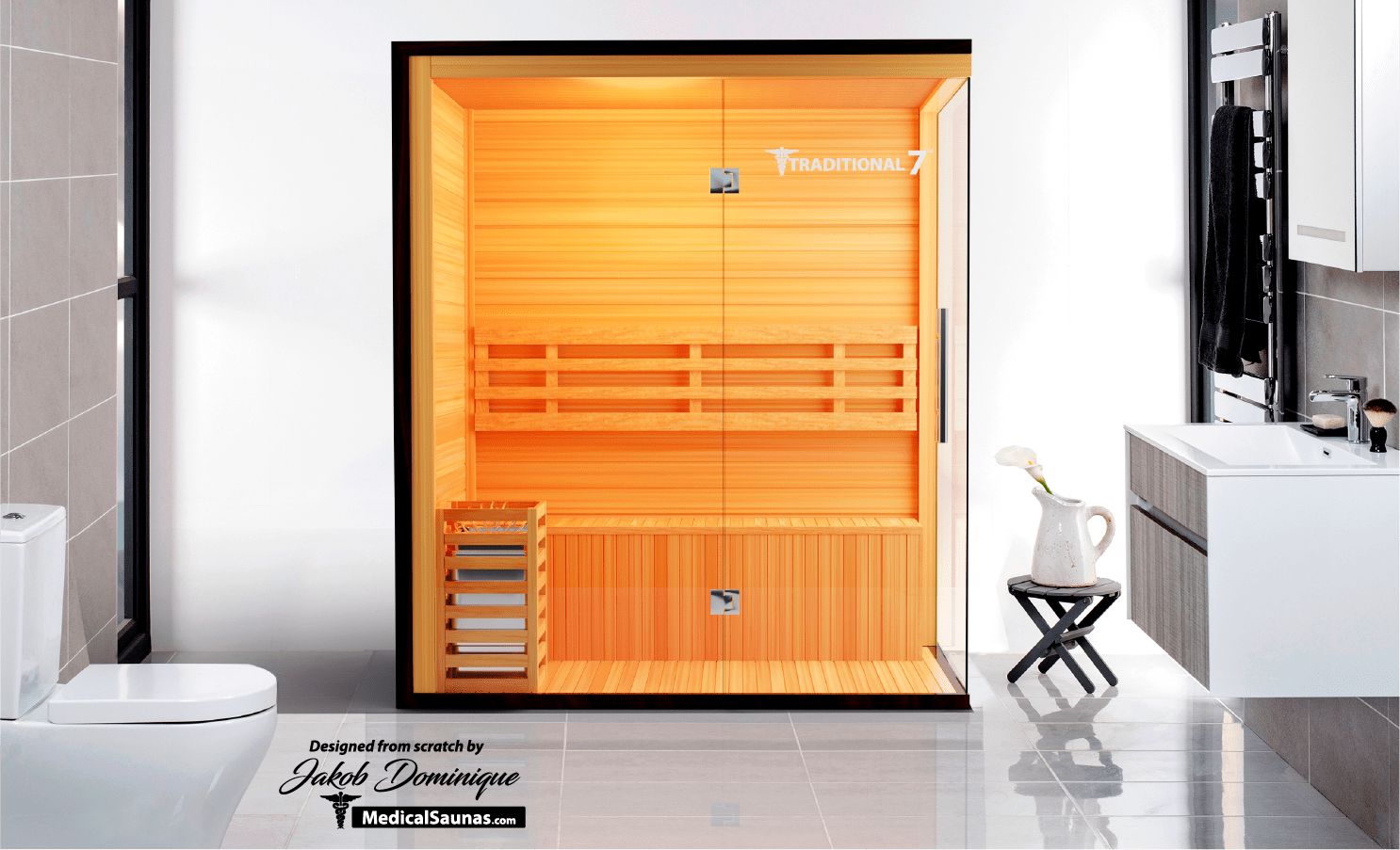 3 Person Home Steam Sauna | Traditional 7™ - Energize Trek