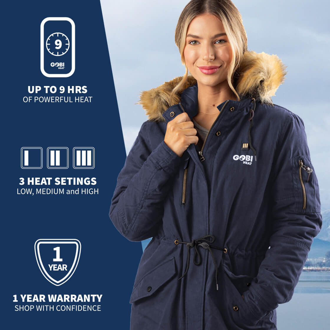 Terra Womens Heated Parka - Energize Trek