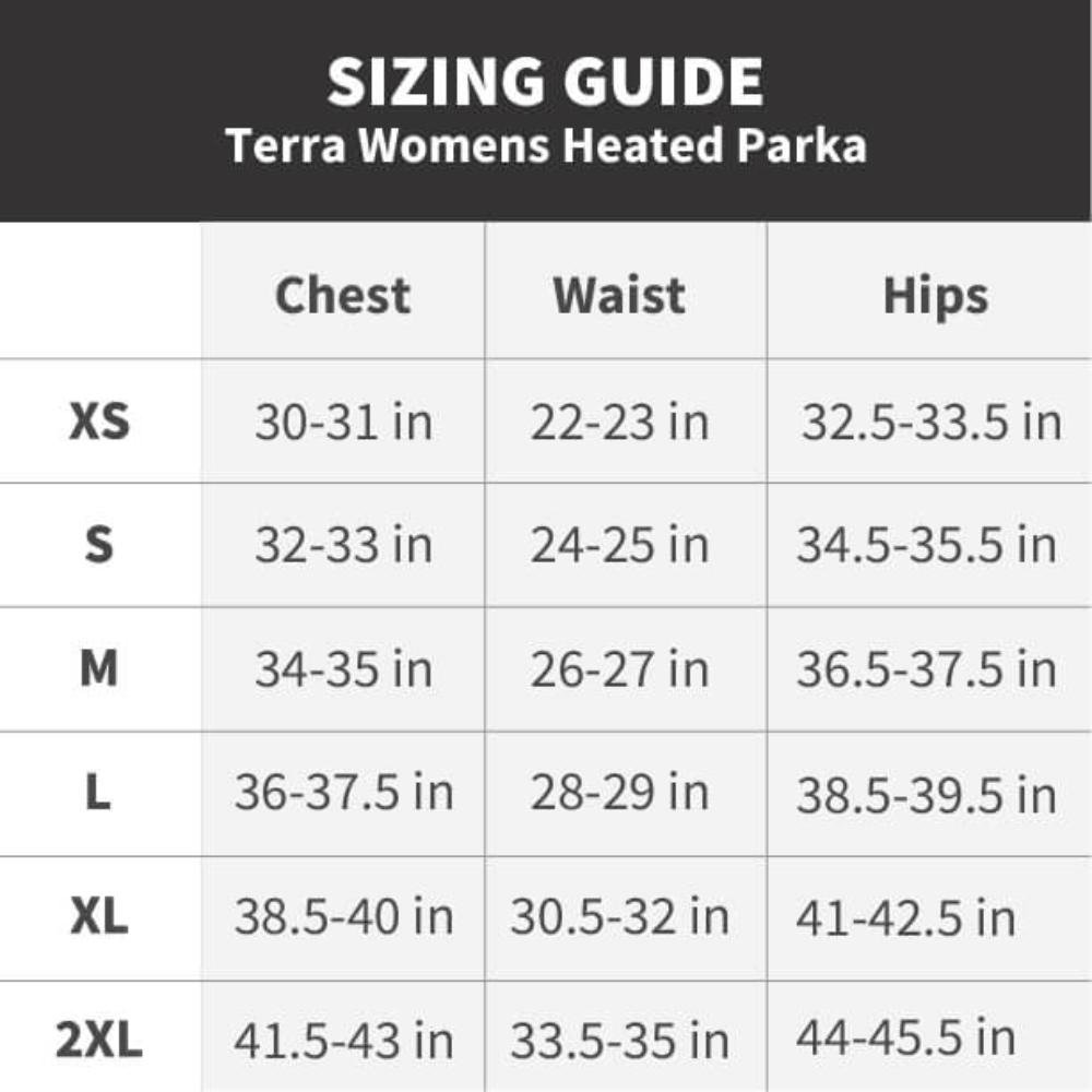 Terra Womens Heated Parka - Energize Trek