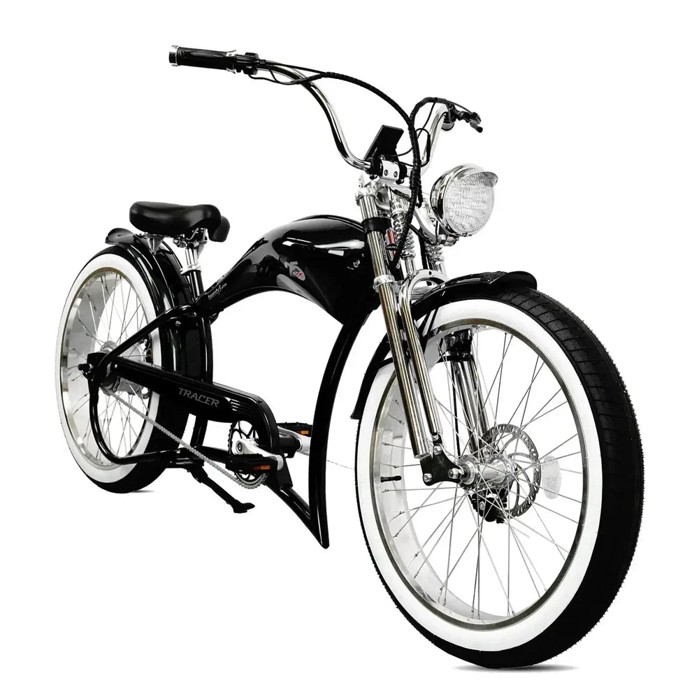 TRACER TWENTY 5 GTS 26" Fuel Tank E-Bike Stretch Cruiser 26'x4.0 Tires - Energize Trek