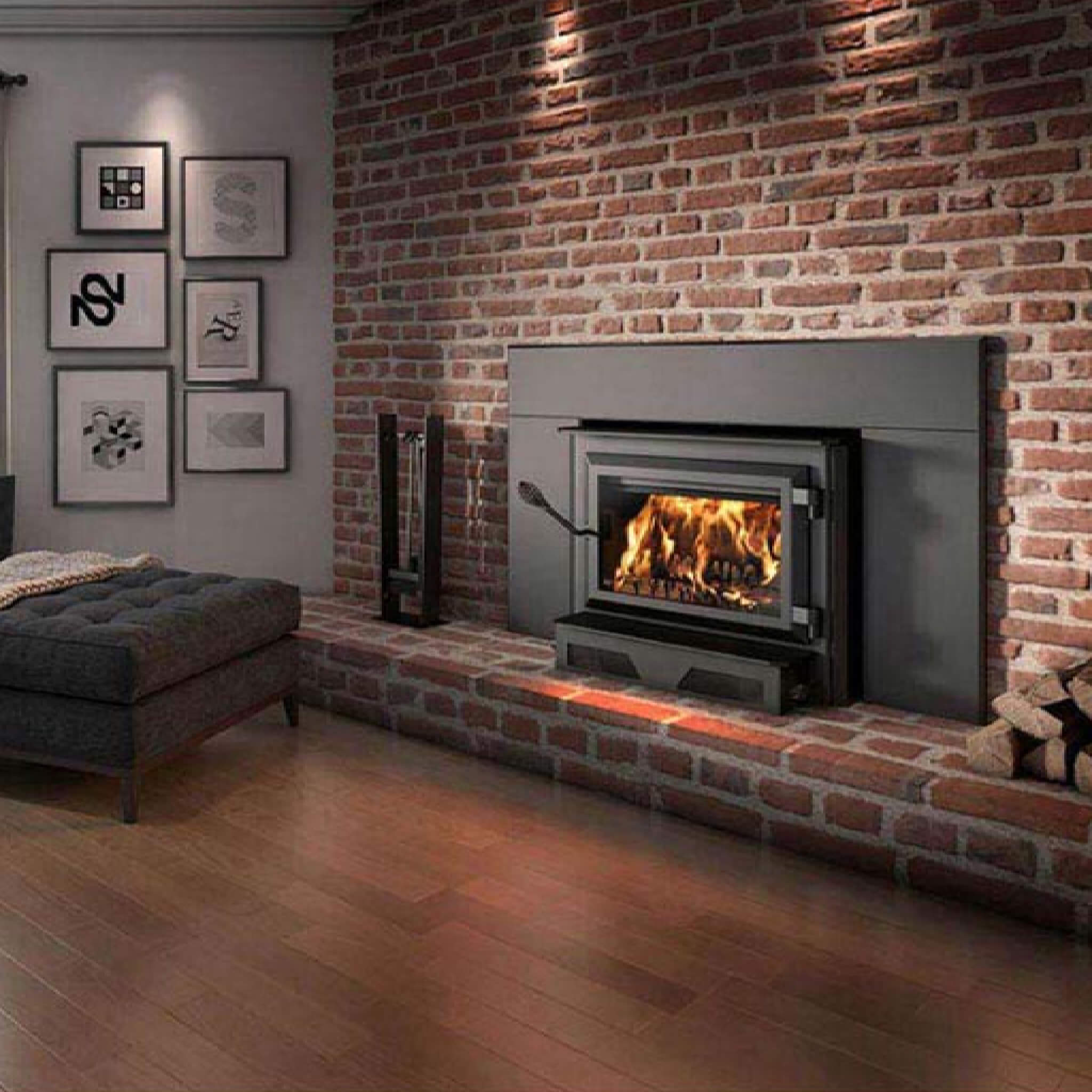 Ventis Premium Black Extra Large Wood Fireplace Insert With Blower (SAK27542) - Energize Trek