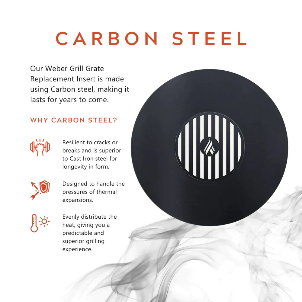 Arteflame 20″ Two-Piece Flat-Top Kit — Fits Weber® Kettle Charcoal Grills (Griddle Ring + Center Grill Grate) - Energize Trek