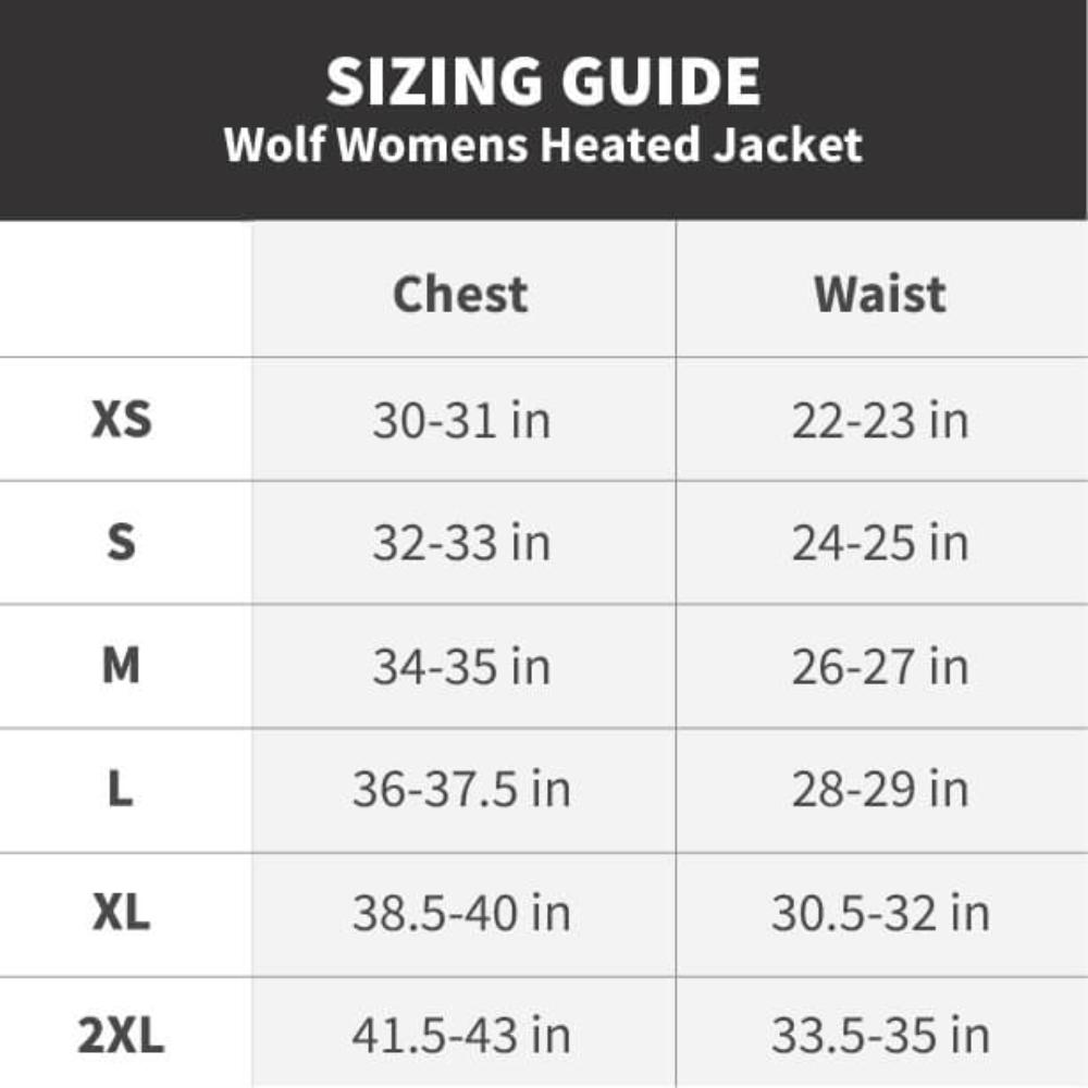 Wolf Womens Heated Jacket - Energize Trek