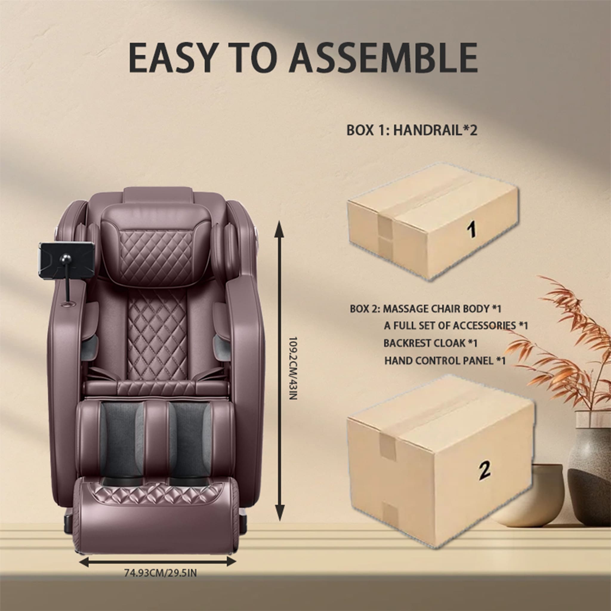 Zvz Premium Zero Gravity Full Body Massage Chair With Smart Display (SAK63107) - Energize Trek