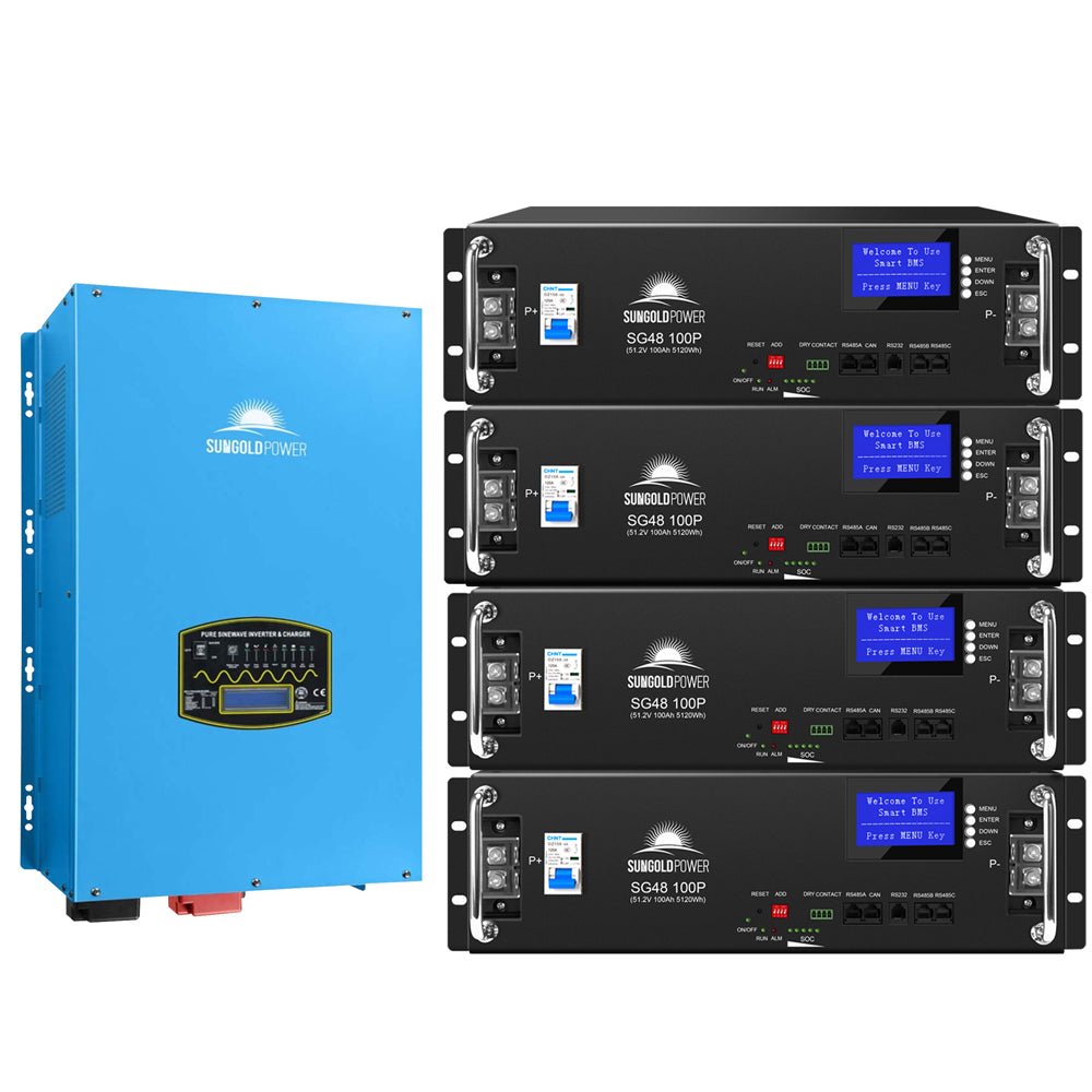 15000W 48V Split Phase Pure Sine Wave Inverter Charger - Energize Trek