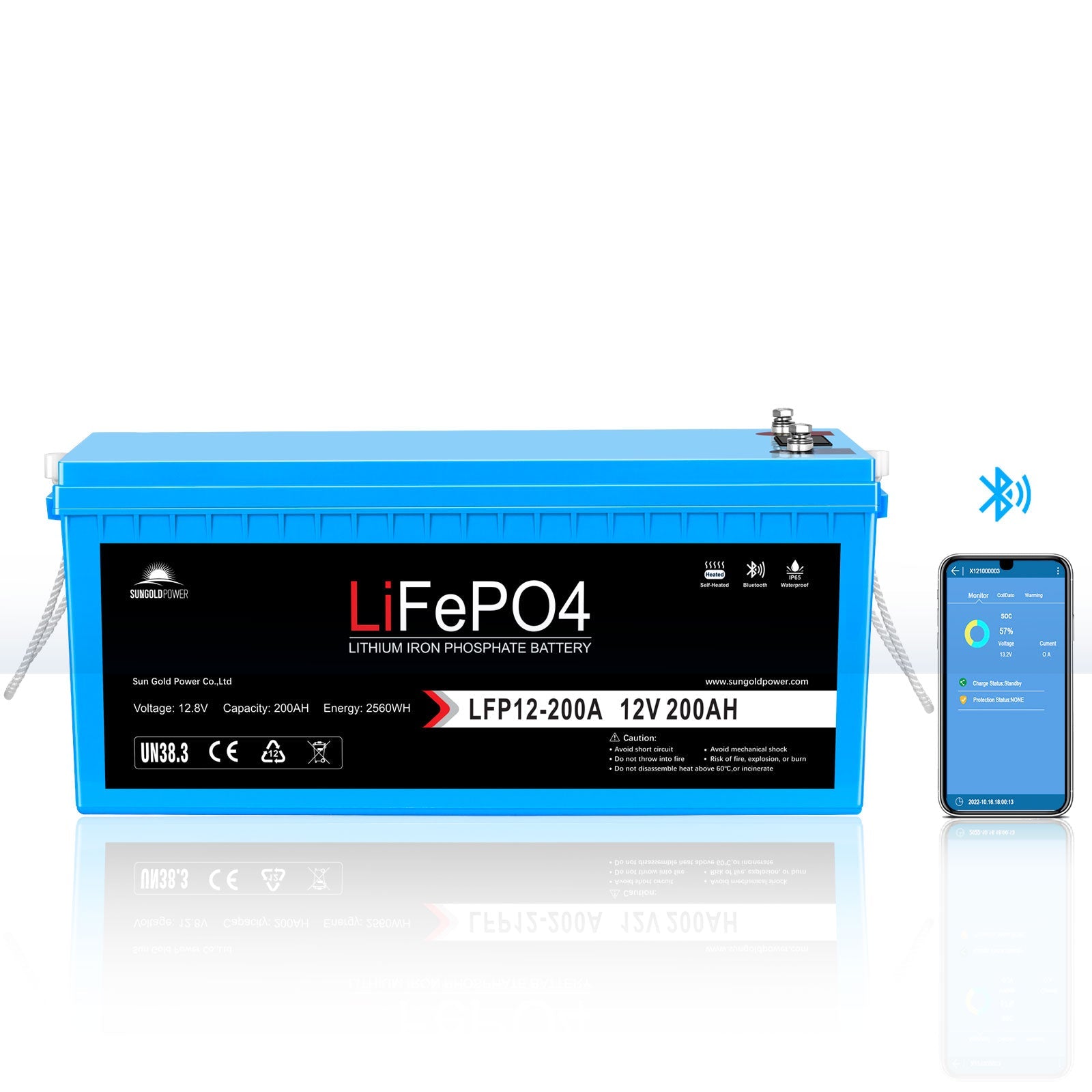 12V 100Ah/ 200Ah LiFePo4 Deep Cycle Lithium Battery Bluetooth / Self-Heating / IP65 - Energize Trek