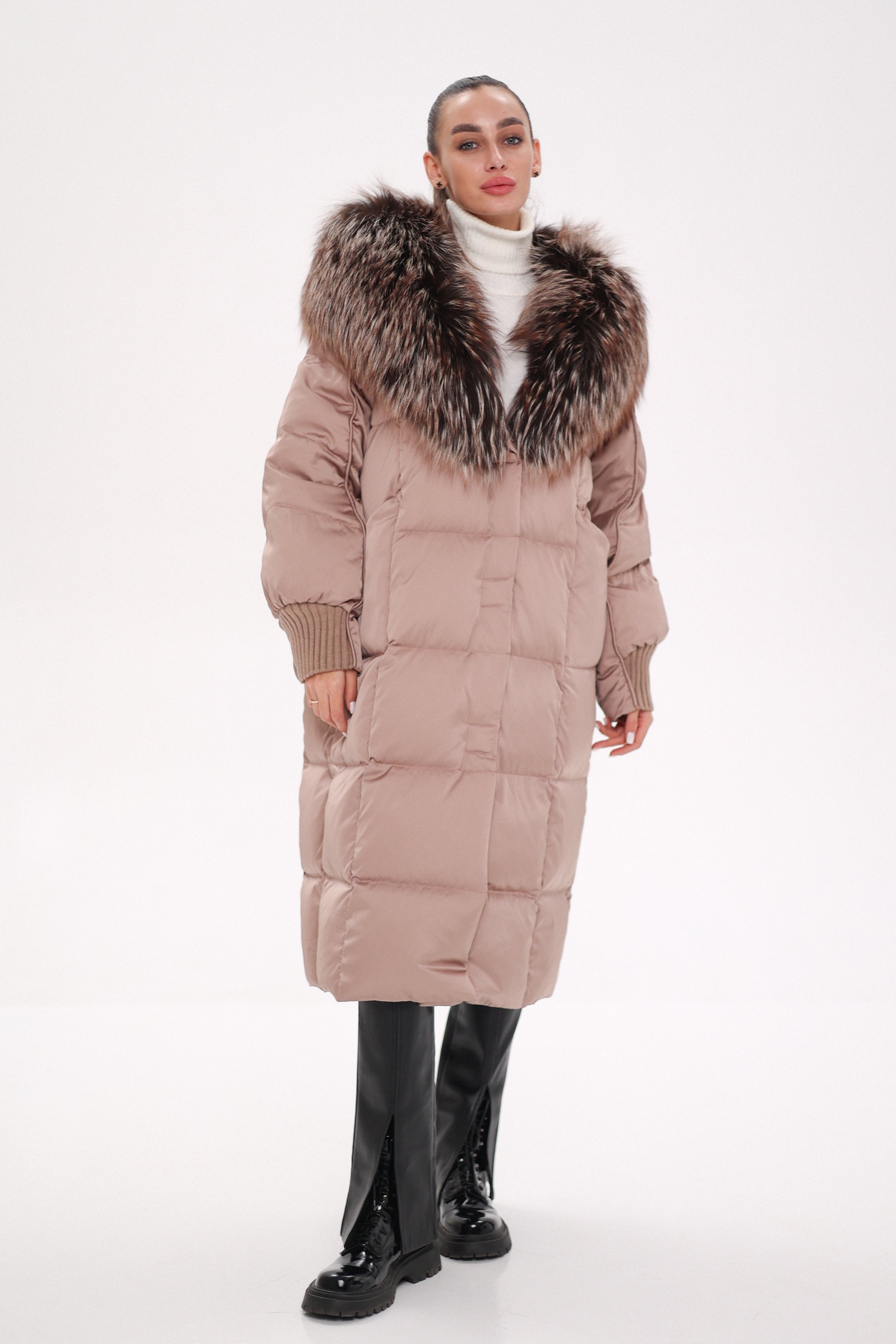 Rei Silver Fox Fully Lined Hood Down Coat in Blush - Energize Trek
