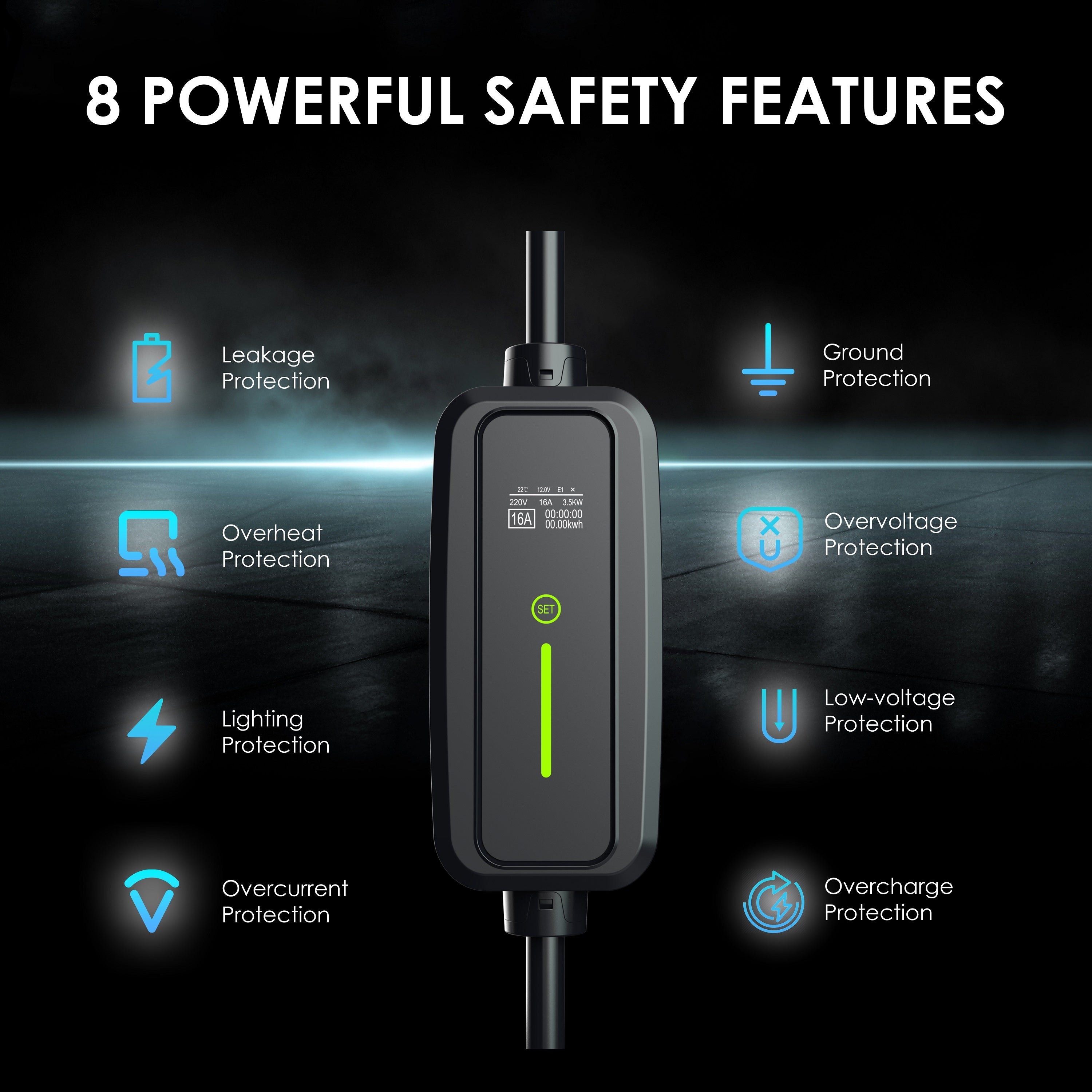 J1772 16A Portable Charger - Energize Trek