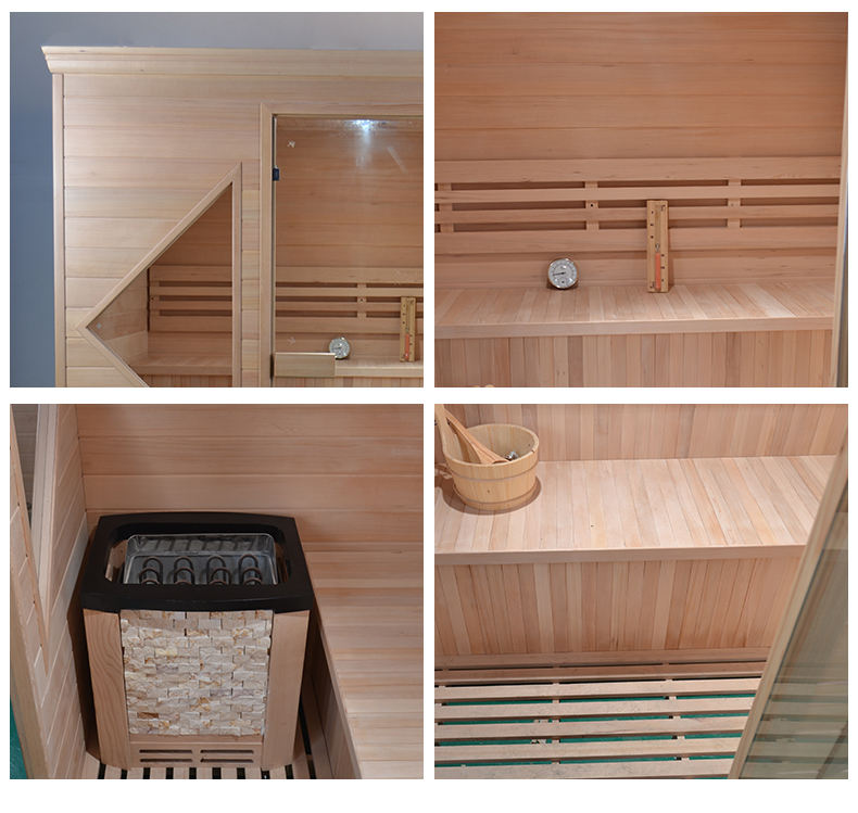 SAUNA EVOLUTION®  Indoor Luxury Traditional Wood Spa Dry Sauna Room Glass 06 - Energize Trek