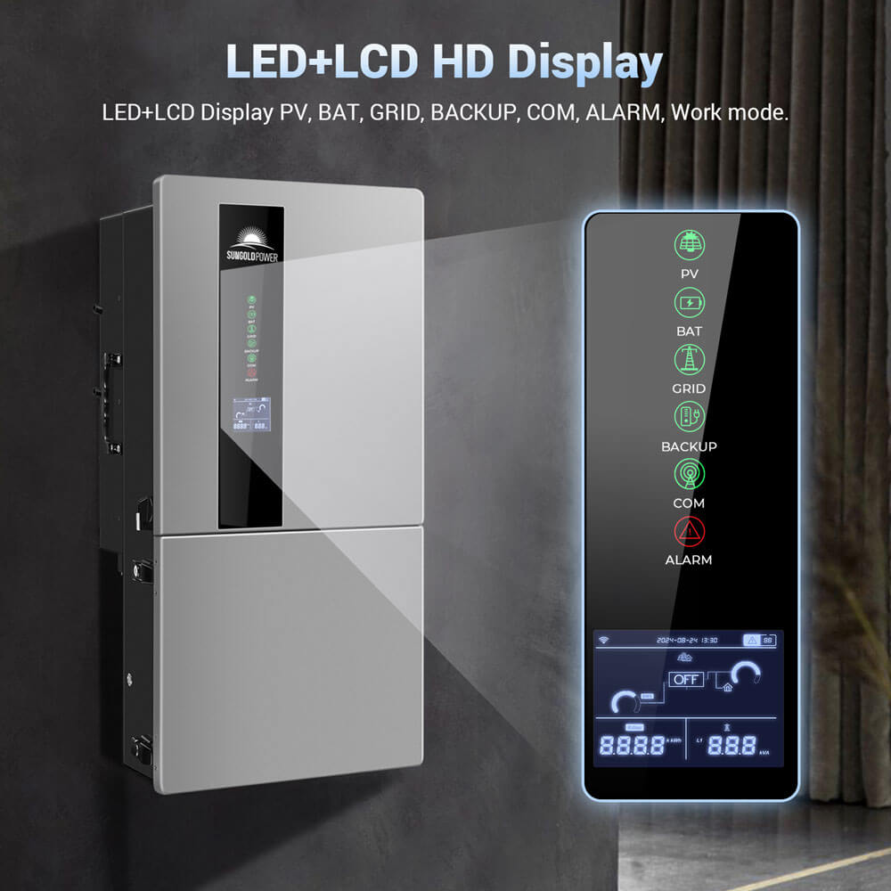 7.6KW Hybrid Inverter 48V Split Phase SGN7.6K1HB-48 - Energize Trek