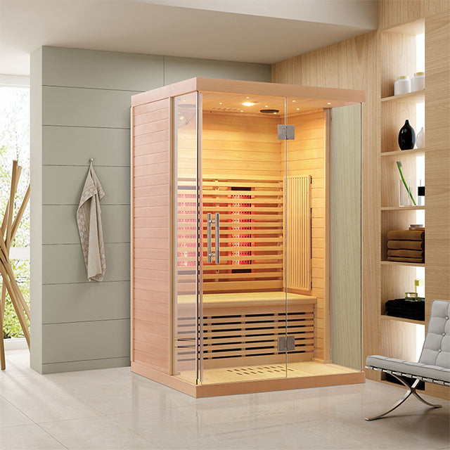 SAUNA EVOLUTION®  Indoor Low EMF Sauna with Front Glass Far Infrared 05 - Energize Trek