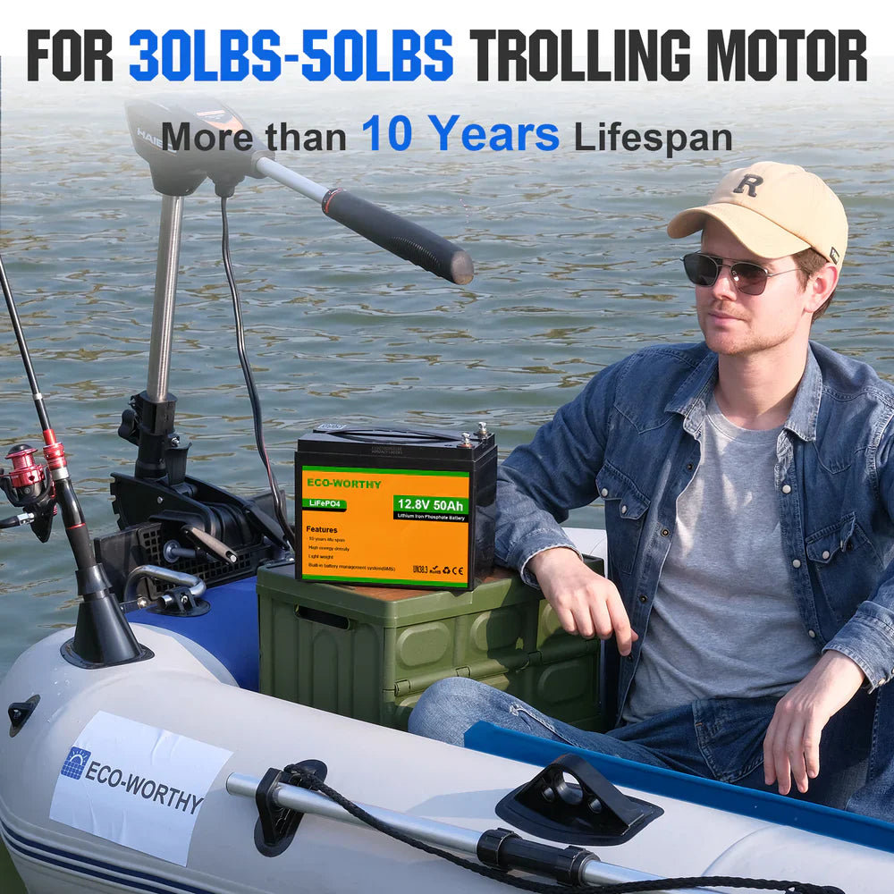 ECO-WORTHY 12V 50Ah Lithium Iron Phosphate Battery - Energize Trek