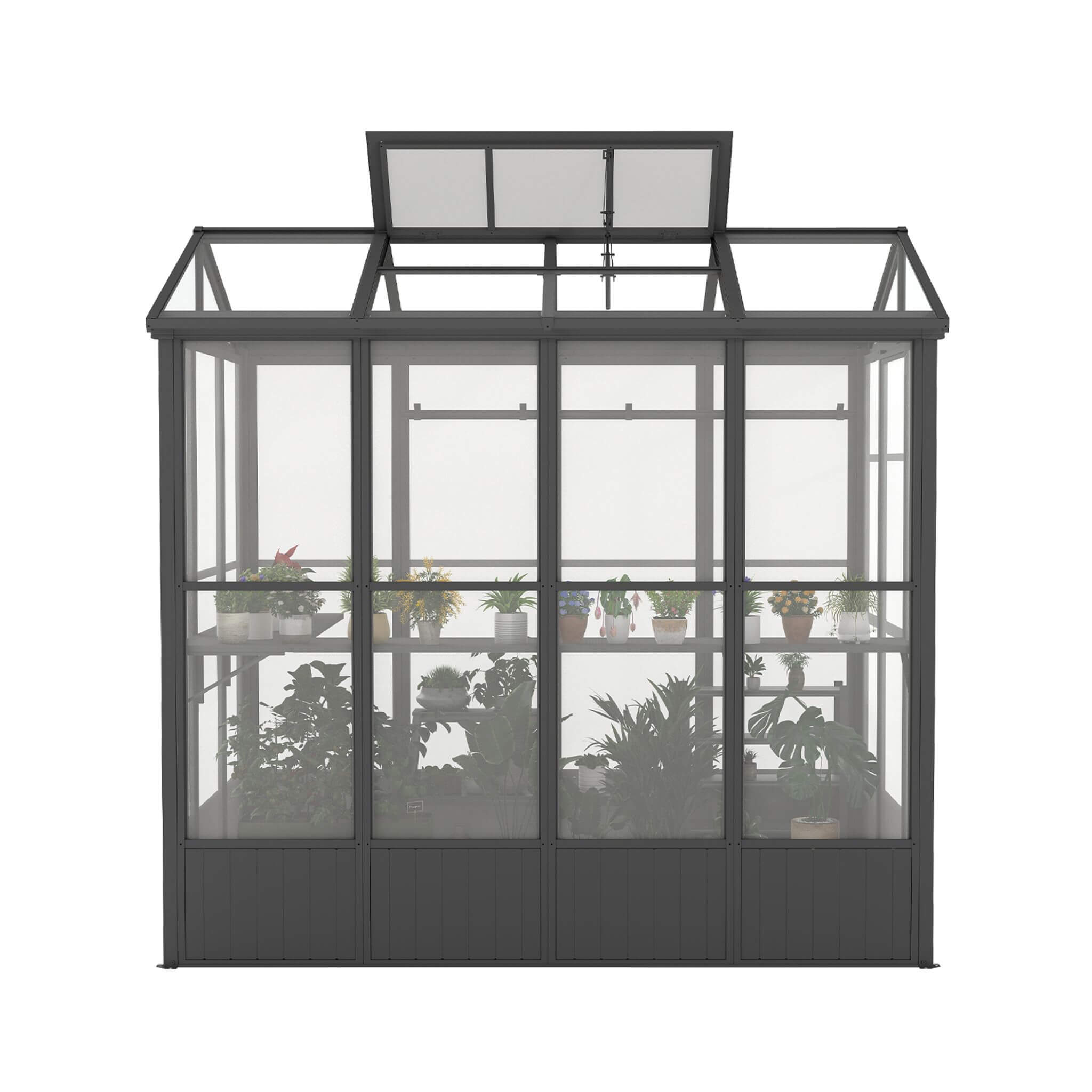[06X08FT] Heavy Duty Outdoor Polycarbonate Greenhouse With Fully Automatic Temperature Control Vent (SAK51892) - Energize Trek