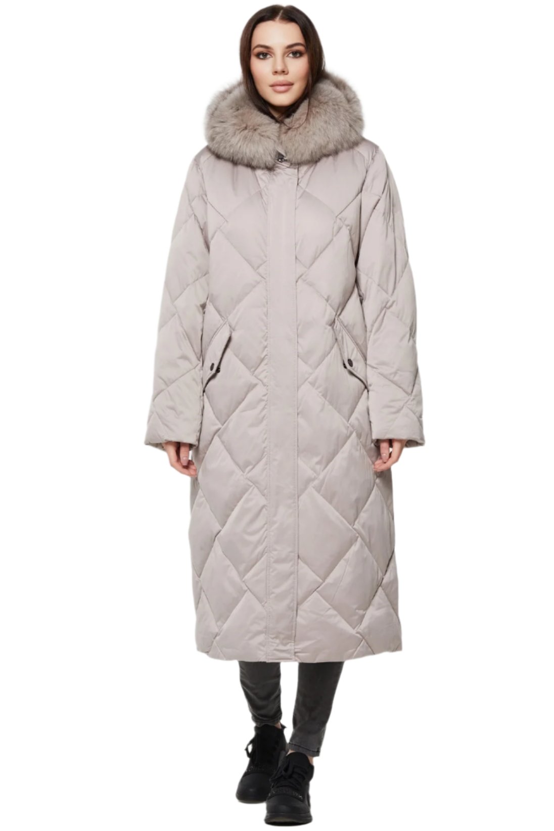 Genuine Polar Fox Fur Collar-Hood Down Winter Coat - Energize Trek