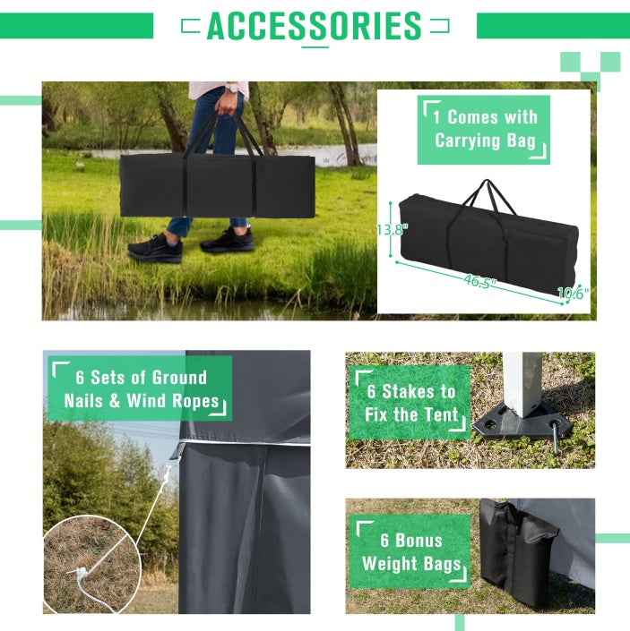 10'x20' Pop-up Awning Tent - Energize Trek