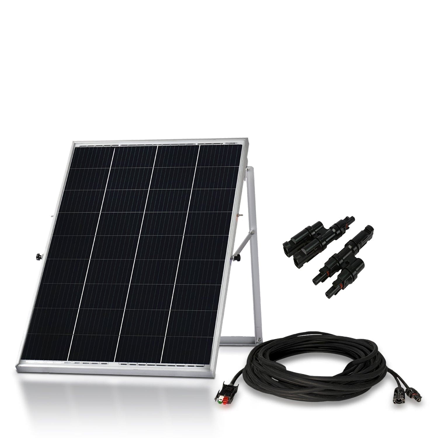 Nature's Generator Power Panel with 50 foot cable and MC4 Branch Connector - Energize Trek
