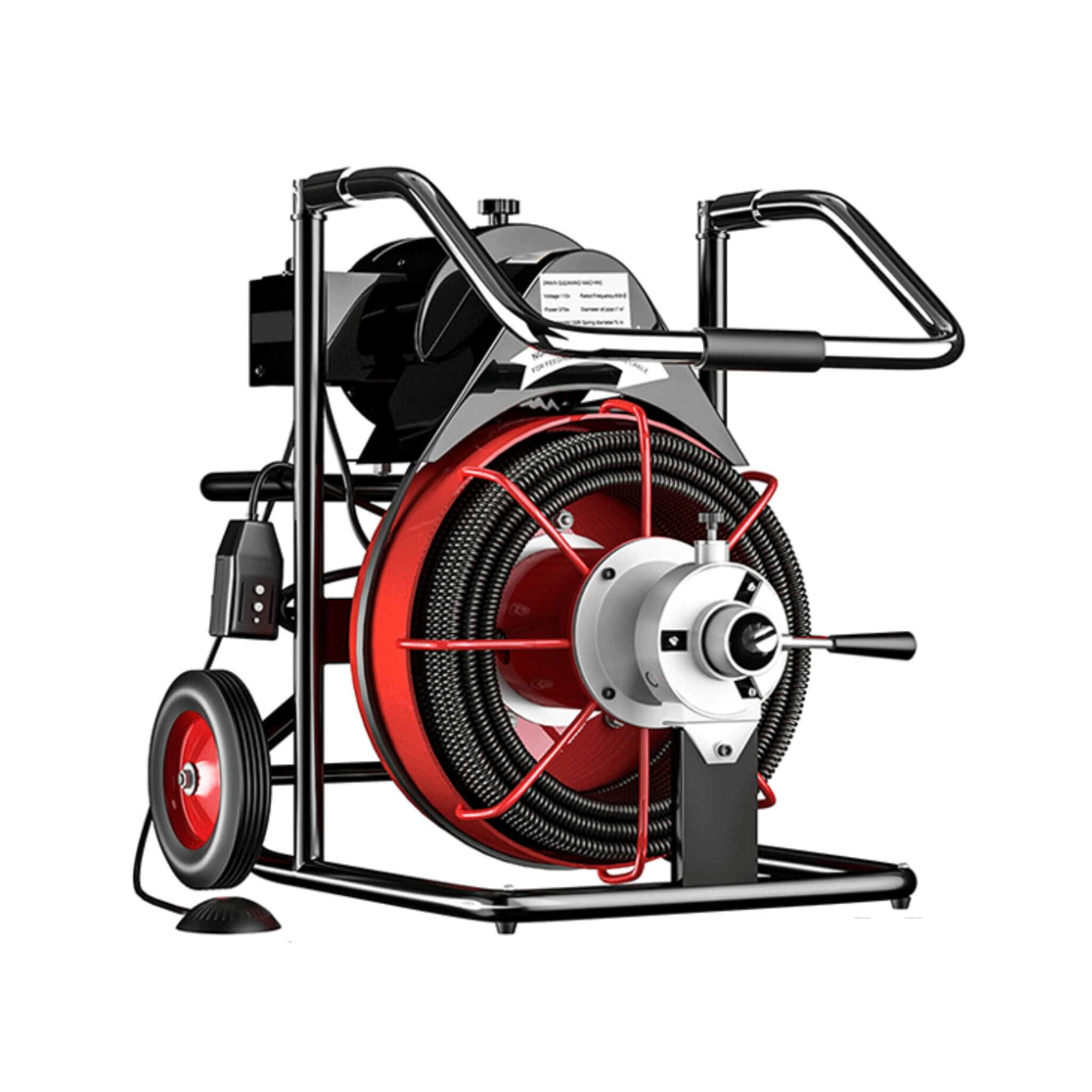 [100FT X 3/8"] Electric Sewer Drain Cleaner Snake Clog Machine W/ Cutter (SAK53785) - Energize Trek