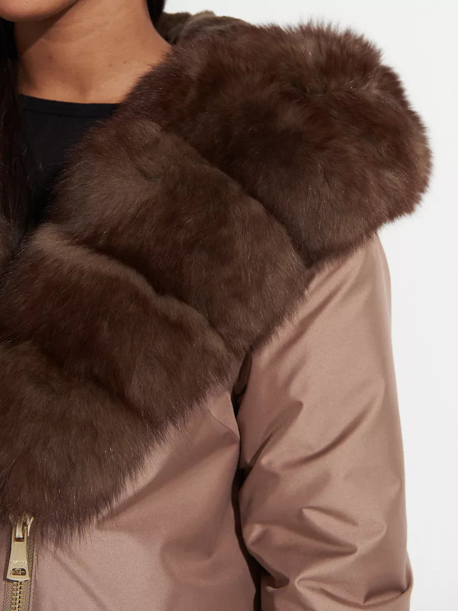 Genuine Polar Fox Fur Trim Rabbit Fur Insulated Parka - Energize Trek
