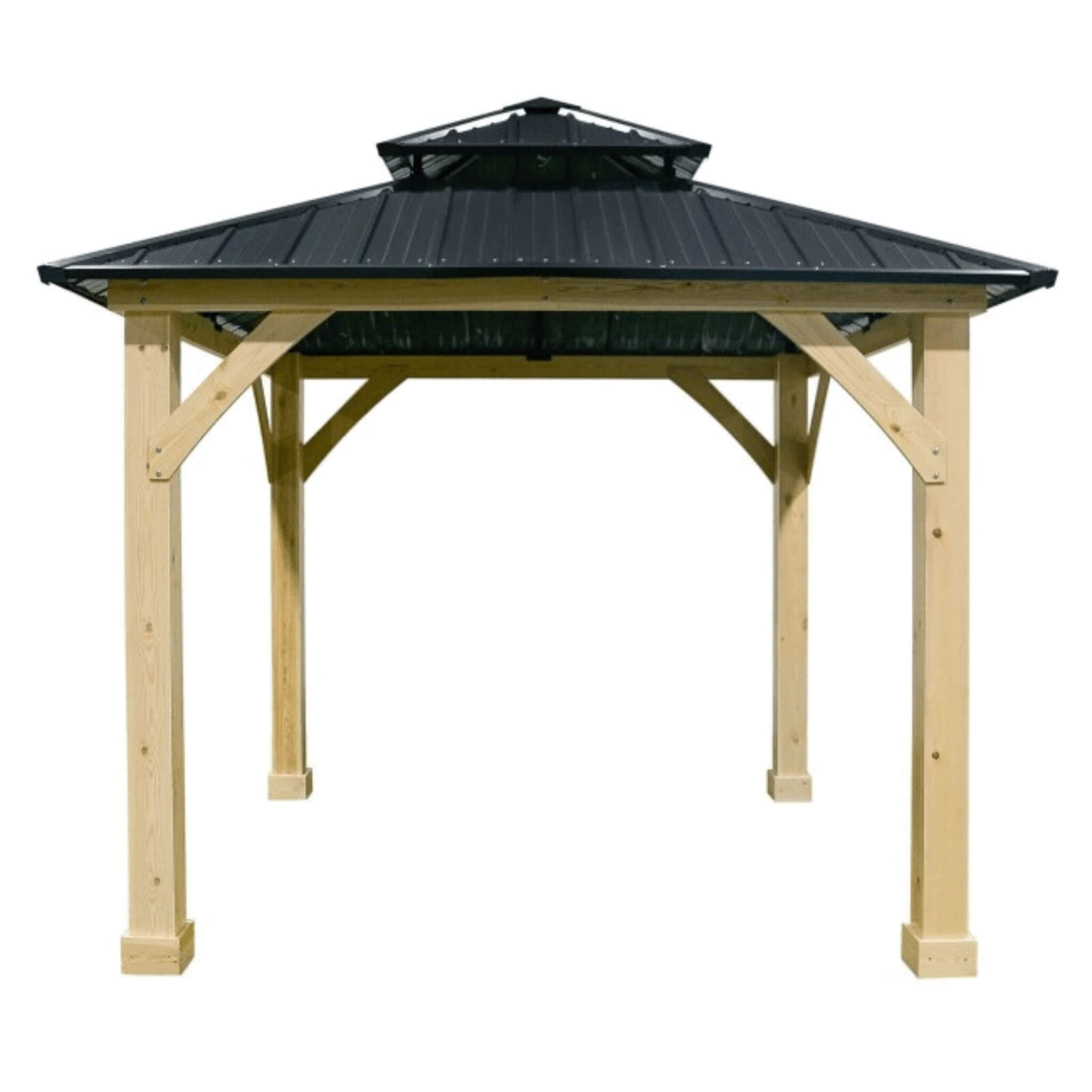[10x10FT] Premium Outdoor Patio Hardtop Gazebo W/ Double Steel Roof (SAK01291) - Energize Trek