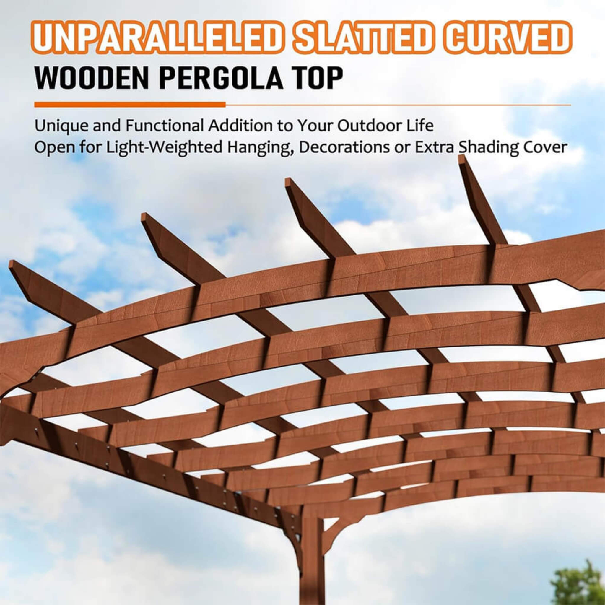 [10x12FT] Premium Outdoor All-Season Backyard Patio Cedar Wood Gazebo Pergola With Arched Roof (SAK42915) - Energize Trek