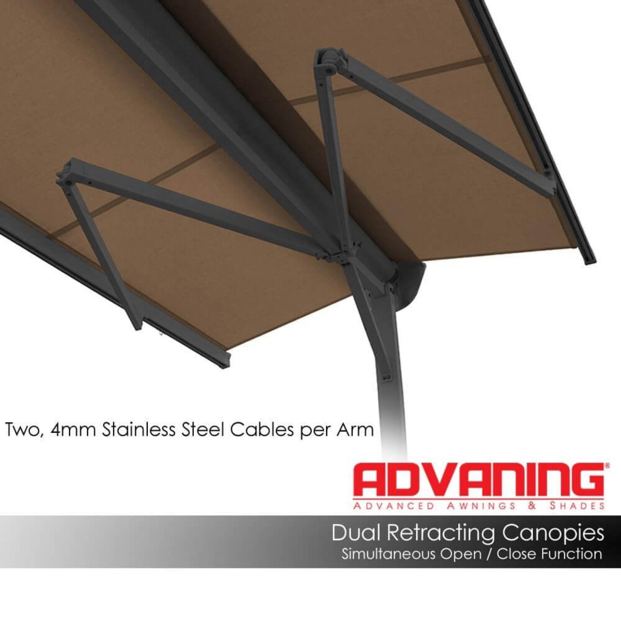 Advaning FS Series Freestanding Dual-Deploying Manual Retractable Awning [FS1110/1410] (SAK62975) - Energize Trek