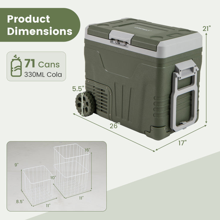 12 Volt Car Refrigerator Portable Car Fridge with Adjustable Range - Energize Trek