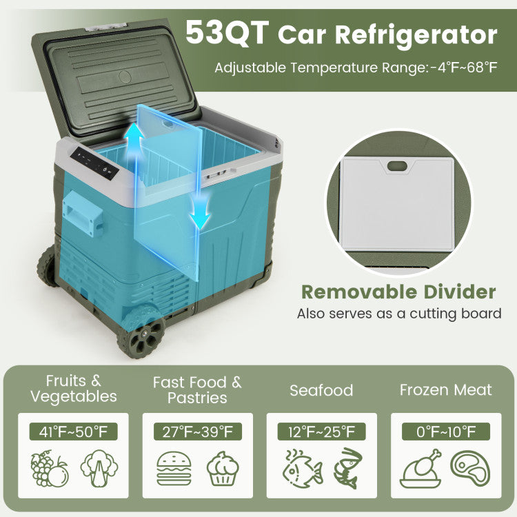12 Volt Car Refrigerator Portable Car Fridge with Adjustable Range - Energize Trek