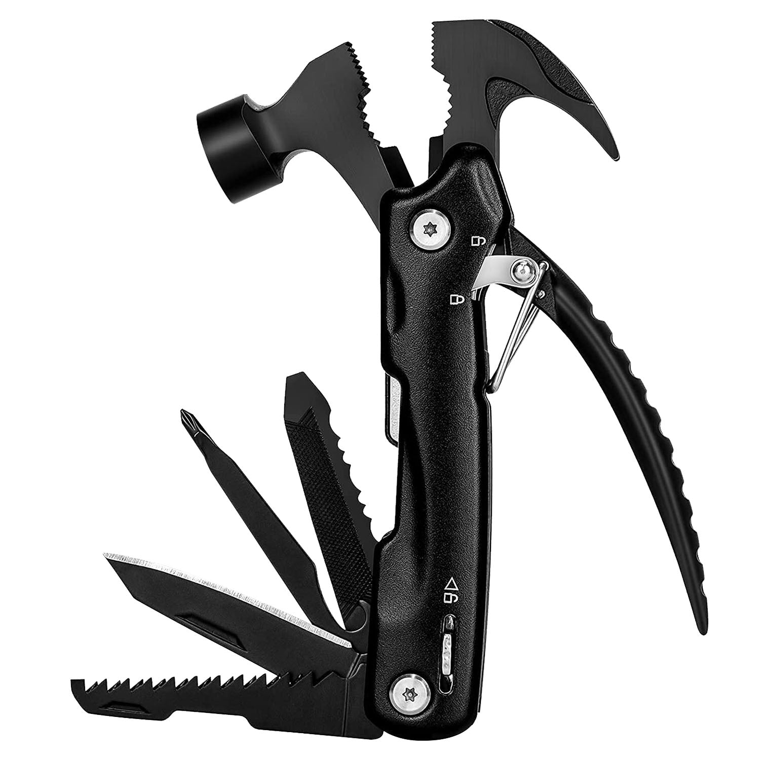 12 in 1 Hammer Multitool Portable Stainless Steel Mini Hammer Survival Tool Camping Gear Unique Gifts for Dad Husband Brother Boyfriend - Energize Trek