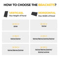 41 in Adjustable Solar Panel Tilt Mount Brackets
