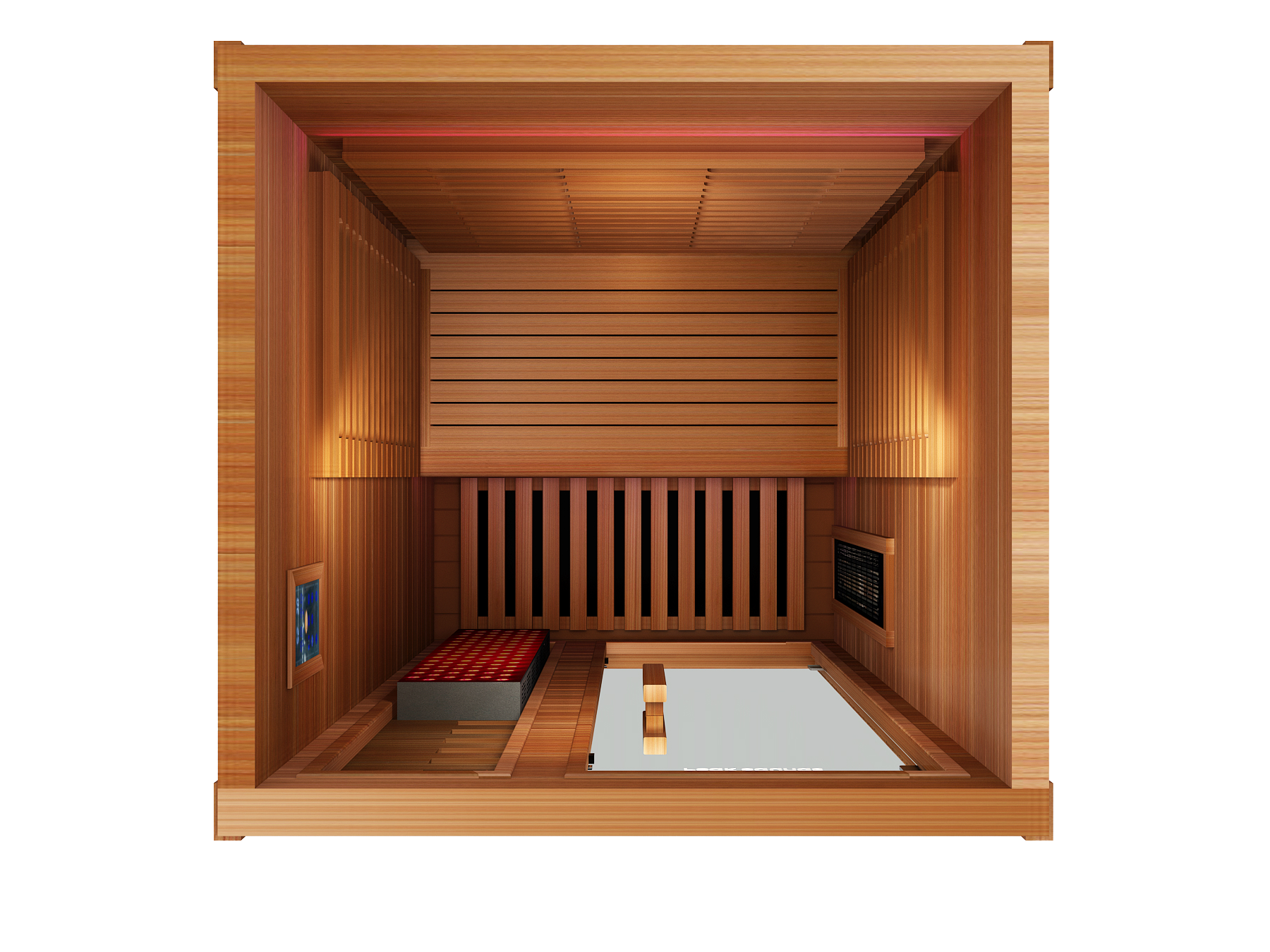 Peak Saunas Rainier 1-Person Full Spectrum Infrared Sauna with XL Medical-Grade Red Light Therapy & Smart WiFi App Control - Energize Trek