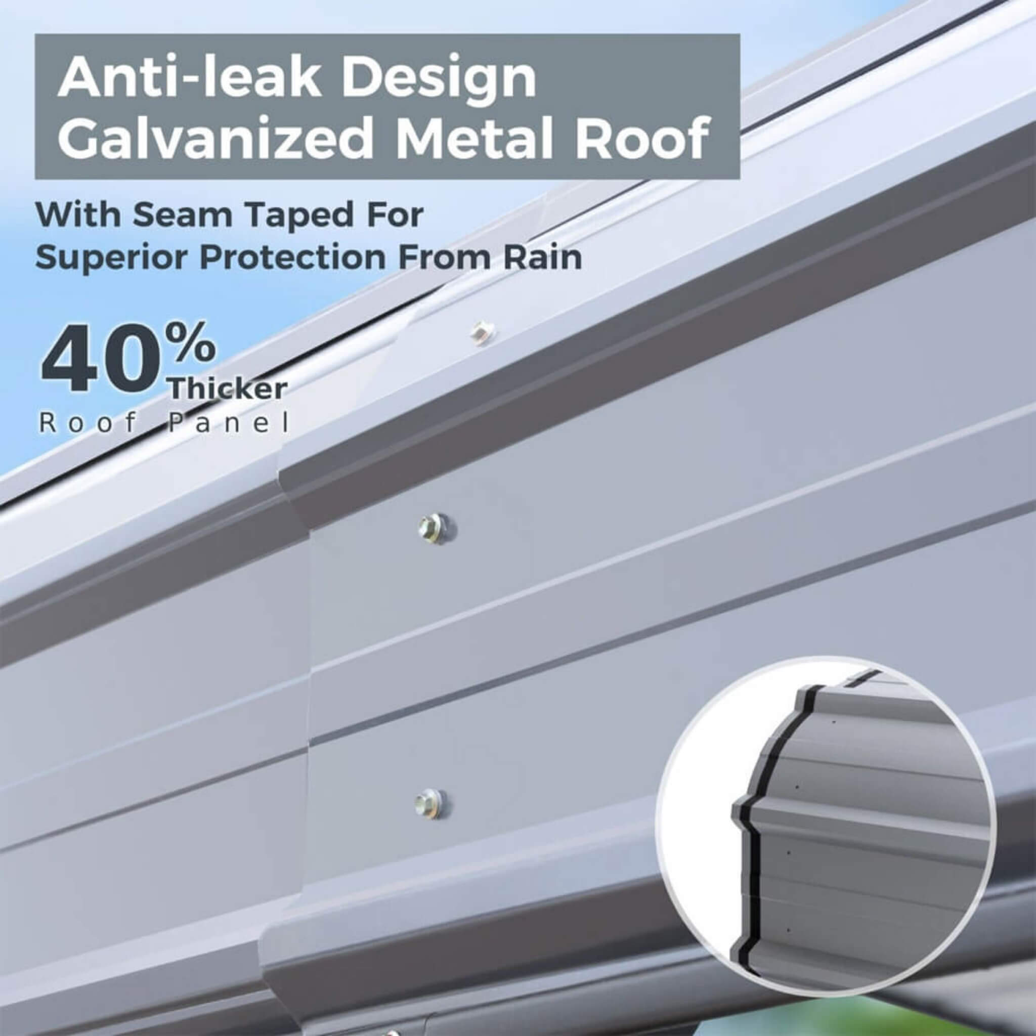 [12x25FT] Heavy Duty Extra Large Multi Vehicle Carport Kit With Galvanized Steel Roof (SAK37514) - Energize Trek