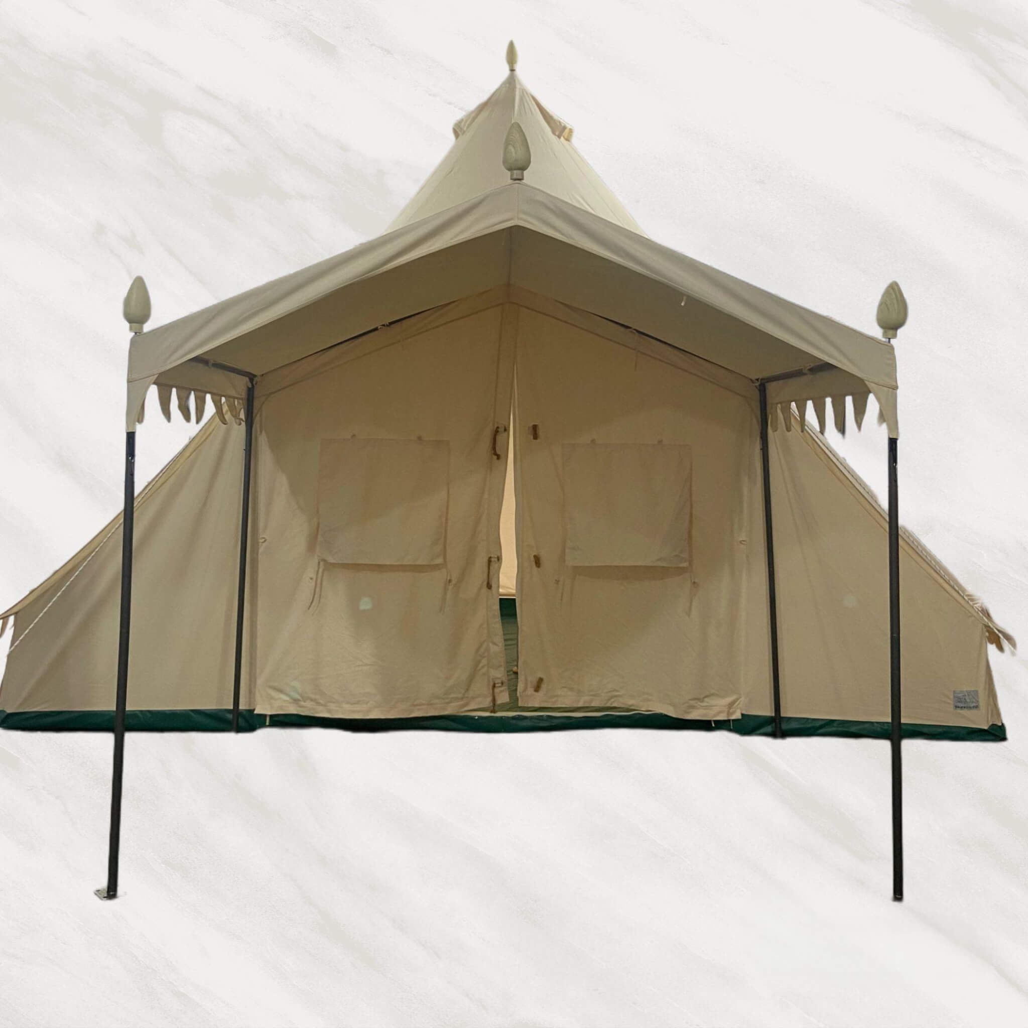 [13X19FT] Extra Large Heavy Duty Outdoor Four Seasons Glamping Canvas Bell Yurt Tent (SAK45688) - Energize Trek
