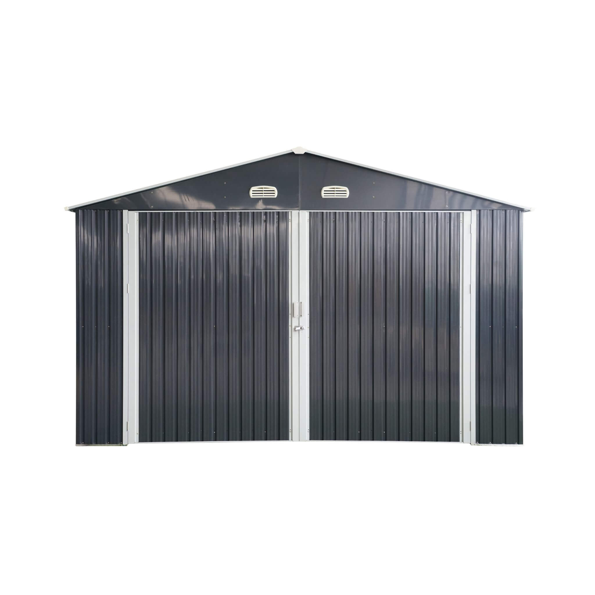 [13x20FT] Large Heavy Duty Outdoor Metal Storage Shed With Double Doors (SAK65331) - Energize Trek