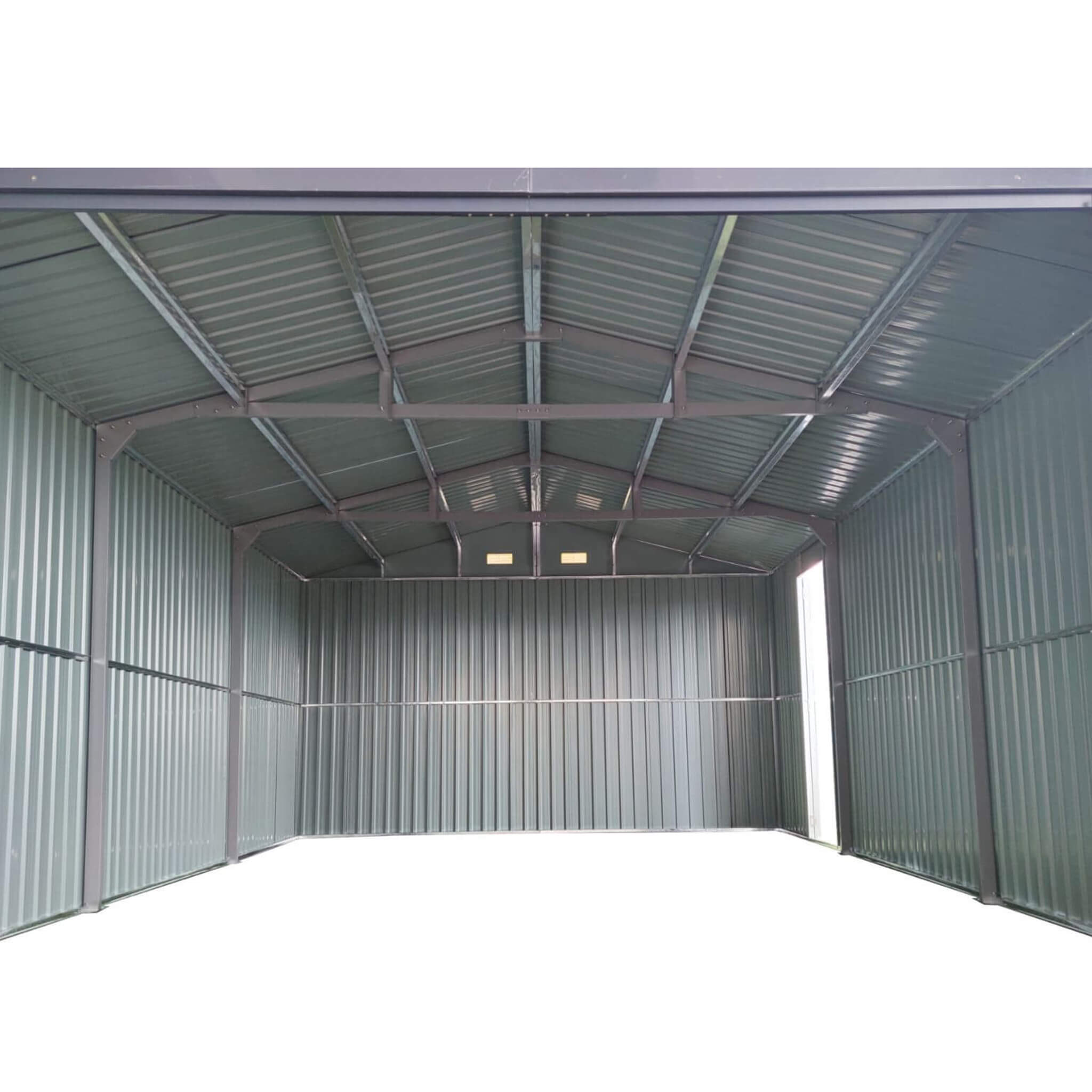 [13x20FT] Large Heavy Duty Outdoor Metal Storage Shed With Double Doors (SAK65331) - Energize Trek
