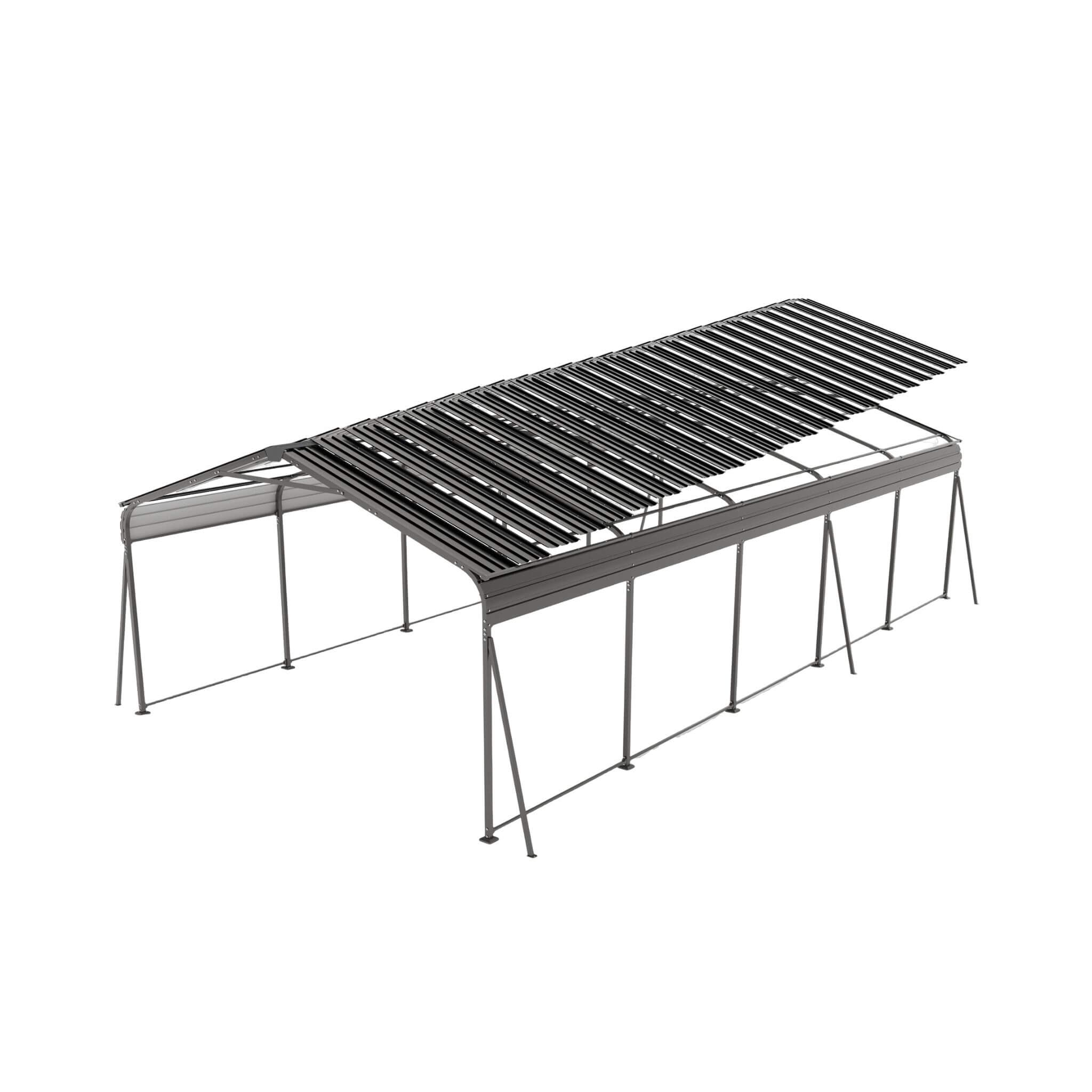 [13X26FT] Heavy-Duty Weather-Resistant Outdoor Carport With Protective Film (SAK82451) - Energize Trek