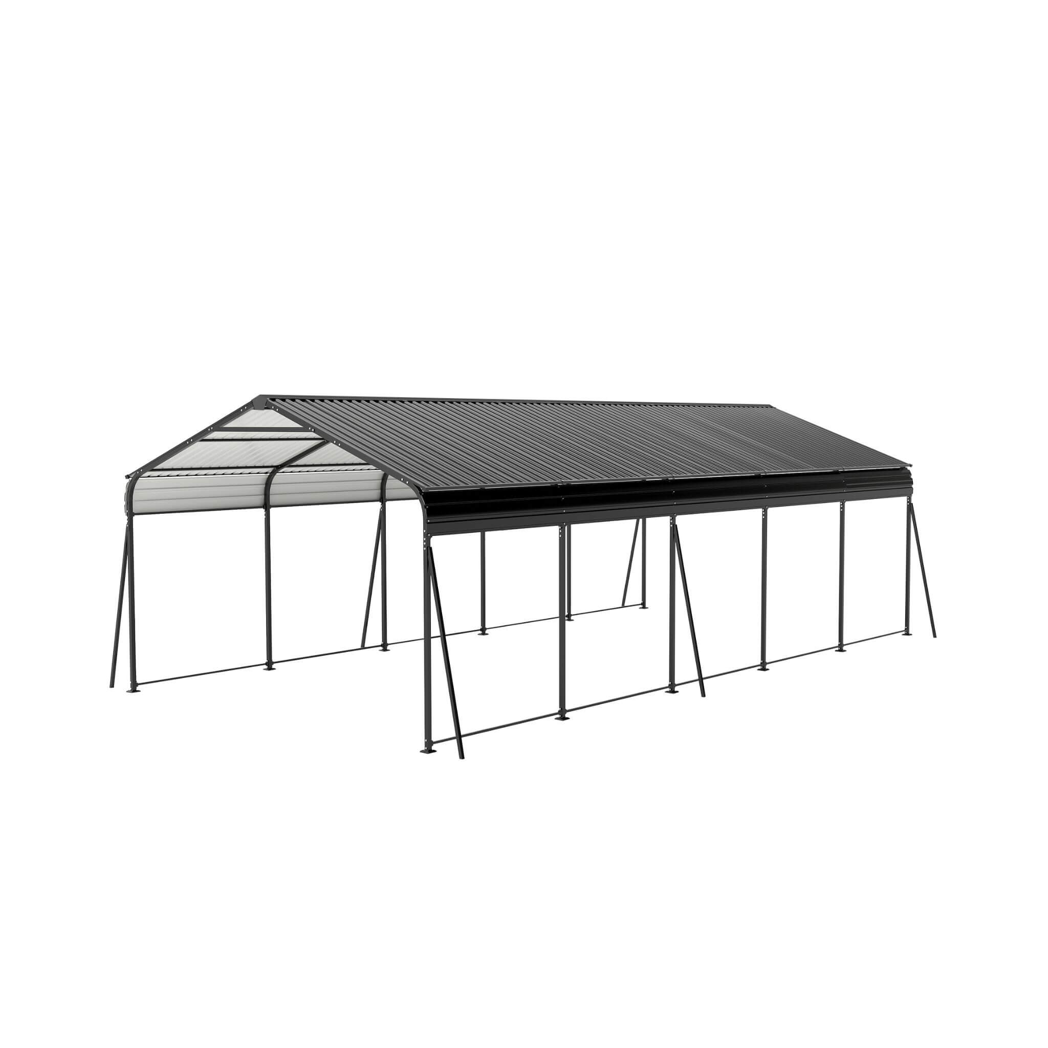 [13X26FT] Heavy-Duty Weather-Resistant Outdoor Carport With Protective Film (SAK82451) - Energize Trek