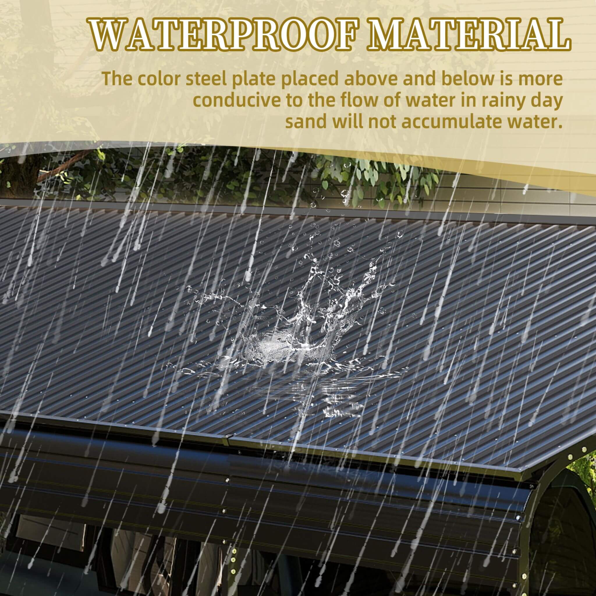 [13X26FT] Heavy-Duty Weather-Resistant Outdoor Carport With Protective Film (SAK82451) - Energize Trek
