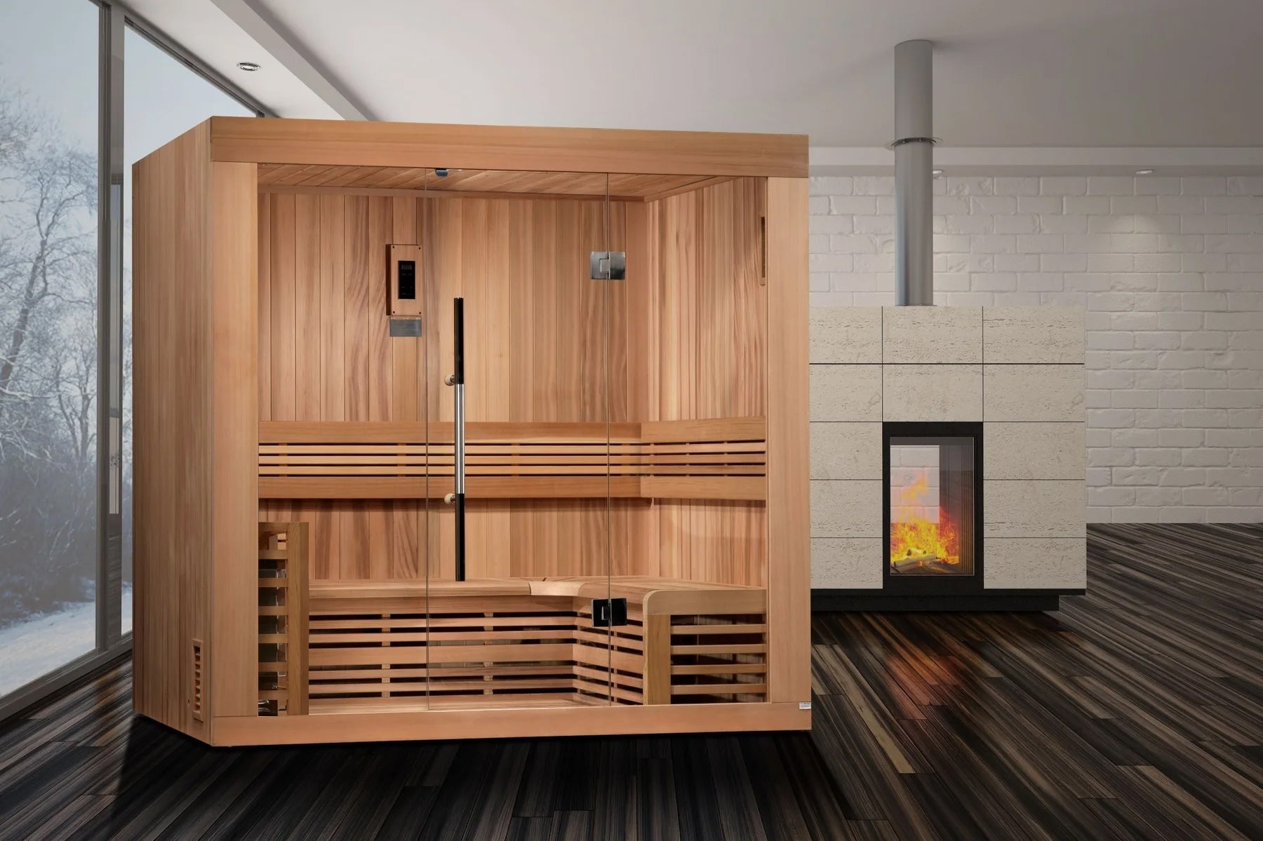 SAUNA EVOLUTION® 3 PERSON TRADITIONAL STEAM SAUNA MODERN RELAX 2 - Energize Trek