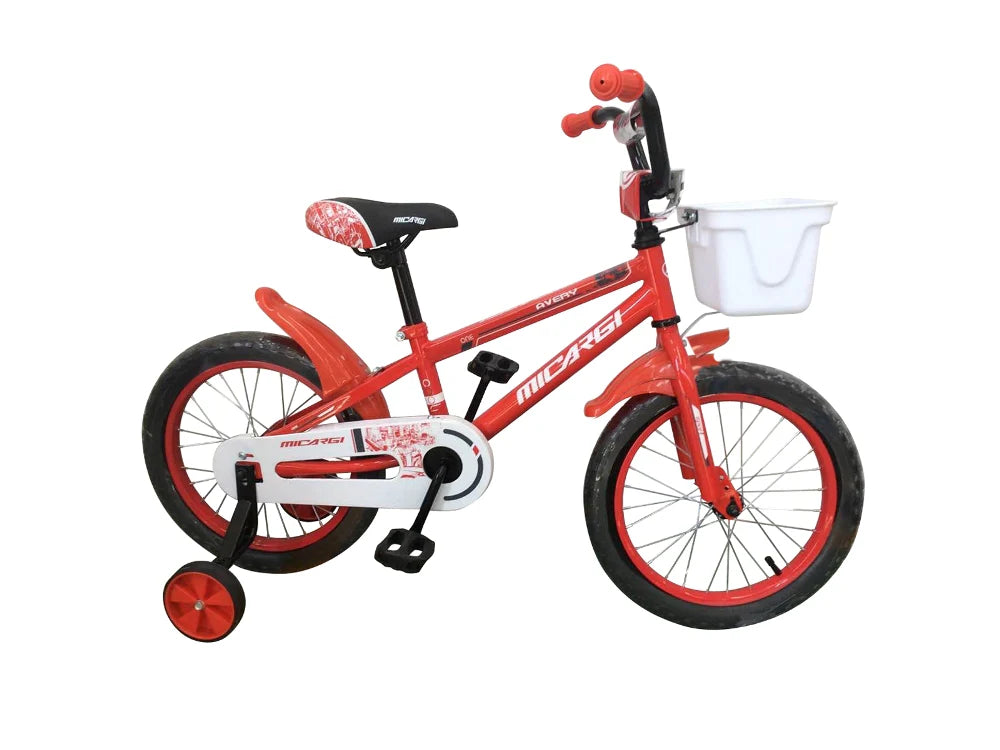 16" BMX Steel Frame Coast Brake One Piece Crank W/Baskets&Fenders, Rims-Red - Energize Trek