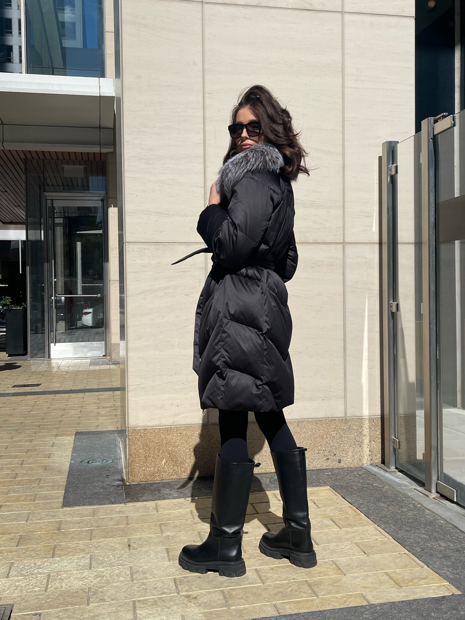 Amandine Genuine Silver Fox Down Parka - Energize Trek