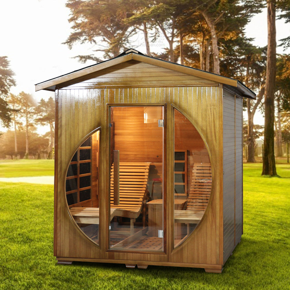 SAUNA EVOLUTION® Far Infrared Outdoor Harmony Sauna Room - Energize Trek