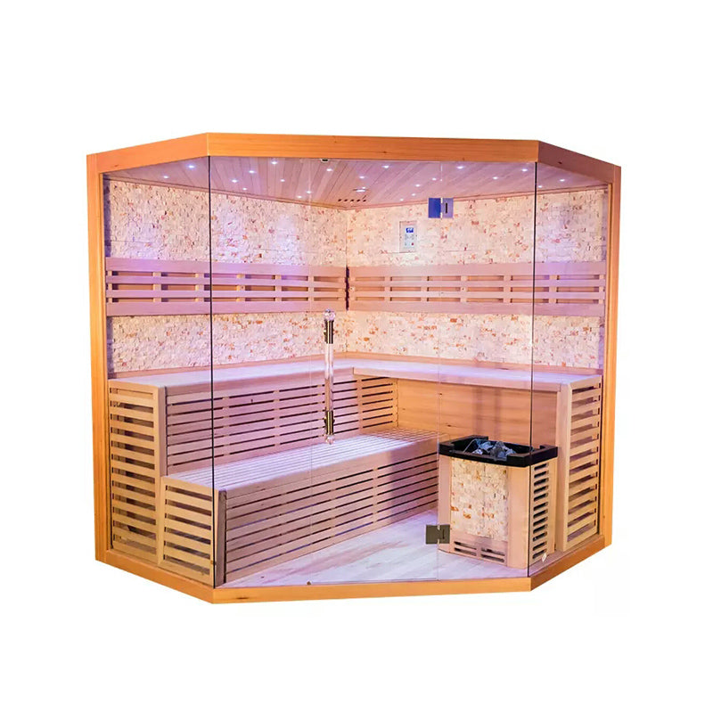 SAUNA EVOLUTION®  Indoor Finland Luxury Traditional Steam Sauna Room Glass 11 - Energize Trek